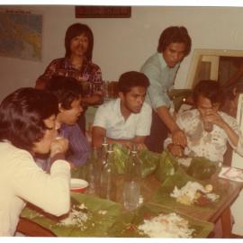 Students of Tingkat 4, Having Meal at  Robert Patterson's House