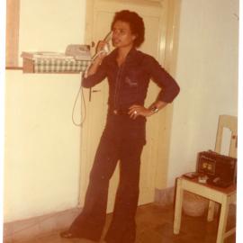 Thomas Paul Sangkide Speaking on Telephone at Robert Patterson's House