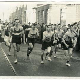"Masterton Relay - Start, 1949," Presbyterian Harrier Club, 1949