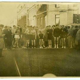 "The Start, Relay, 1949" Presbyterian Harrier Club, Wellington