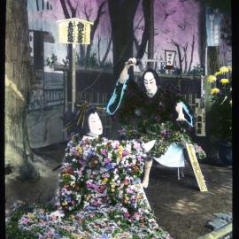 "Chrysanthemum living figure showing the play of Gosho Gorozo, Tokyo"