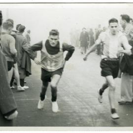 "Bob Reid (starting), Eddie Smith (Finishing)," 1951 Presbyterian Harrier Club - Wellington