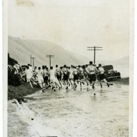 "The start! Beautiful Wellington weather!" St. Andrew's Trophy Race, 1951- Presbyterian Harrier Club - wellington 
