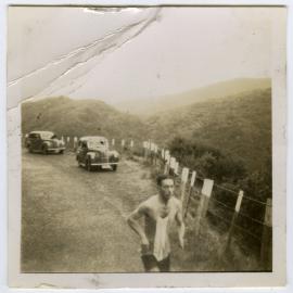 "Running up the hills like lightening - Max Moore," Masterton Relay, 1952, Presbyterian Harrier Club - Wellington