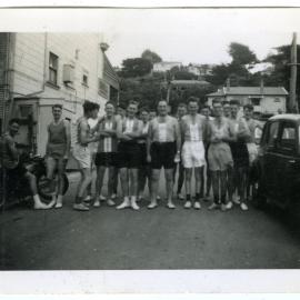 "Gentlemen of the slow pack, Wadestown, 1953," Presbyterian Harrier Club - Wellington