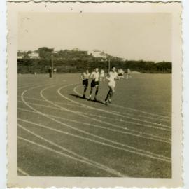 "Harriers in action at B. C. Sports, 1955," Presbyterian Harrier Club - Wellington