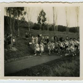 "The Start," St. Andrew's Trophy Race, 1955, Presbyterian Harrier Club - Wellington 