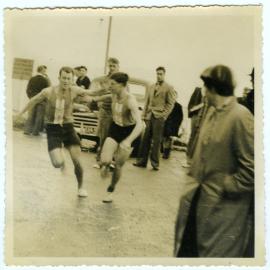 "Miller Jeromson arrives at the summit, Masterton Relay," Presbyterian Harrier Club - Wellington 