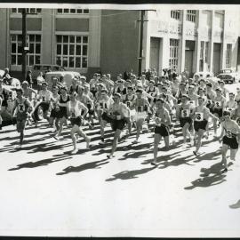 "Start: Bennett Memorial Road Race," 1956, Presbyterian Harrier Club - Wellington