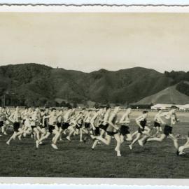"Presbyterians out in front," Junior Provincial Championships, 1948, Presbyterian Harrier Club - Wellington