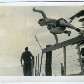 "Dave Jenkins shows how he gets over fences in Junior Shaw Baton," Presbyterian Harrier Club - Wellington