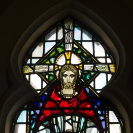 Kaikorai stained glass Christ