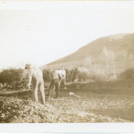 Laying the foundation of Morrisons Church, Otago