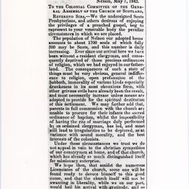 Nelson petitions for a minister