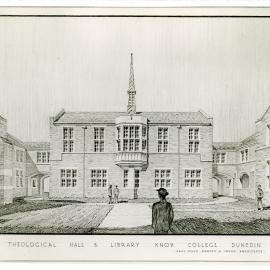 Architects Drawing of Theological Hall and Library, Knox College