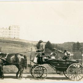 Carriage with Knox College in the distance