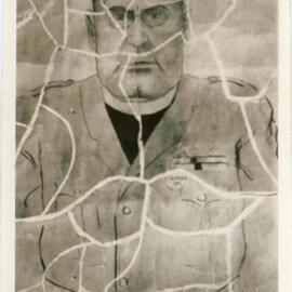 Ripped up drawing of the Governor General, 1934