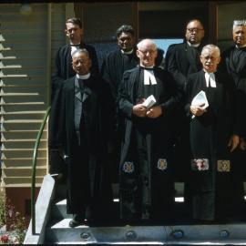 Clergy on the Steps of Kawerau Church At Its Opening