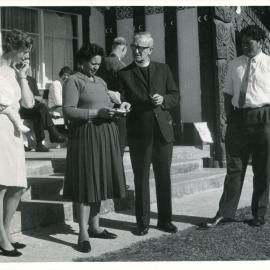 A Chat Outside Te Maungarongo Ohope