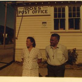 The Very Rev. Takao and Friend At The Ross Post Office