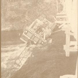 Crane Upside Down In River