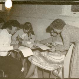 Mrs Millicent E. McIvor Working With Sunday School Students