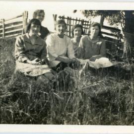 Five Unknown Women Relaxing In the Grass