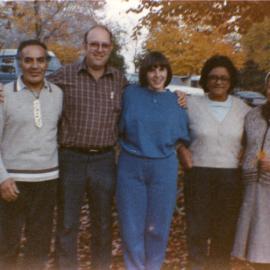 Rev. Foster, Meri Caton, Mrs. Foster, And Friends