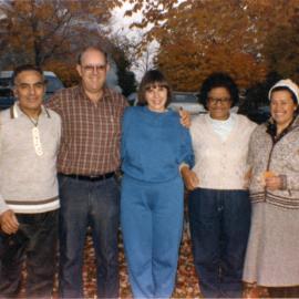 Rev. Foster, Meri Caton, Mrs. Foster, And Friends