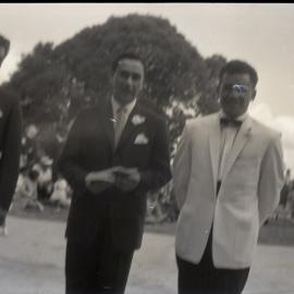 Wedding In Process - The Groom and Two Groomsmen