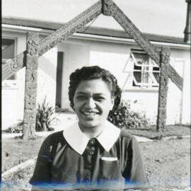 Meri Taka Outside the Māori Theological College