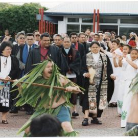 Niuean Takalo Welcoming Visitors to the PIC Inauguration