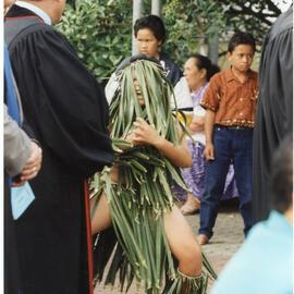 Niuean Takalo Welcoming Visitors to the PIC Inauguration