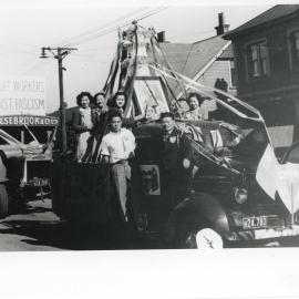 Chinese Young People with a Parade Float c1942