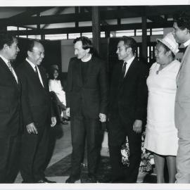 Rev Bichan talking with members of the PIC