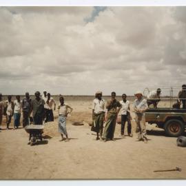 Some of the workers at the Hadaad water pan