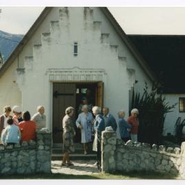 Hawea congregation leaving the church