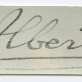 Autograph of Albert