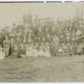 Guests at the laying of the foundation stone, Waimatuku Church