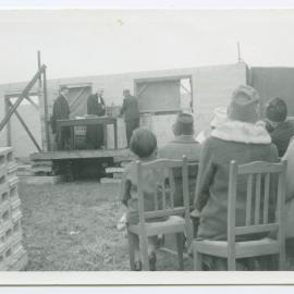 Laying the foundation stone, Waimatuku Sunday School
