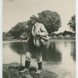 Rev. Dr. Rutherford Waddell fishing