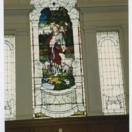Stained glass window in Columba Church