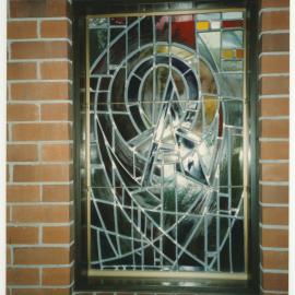 Alpha and Omega stained glass window