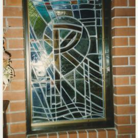 The Chi Rho stained glass window