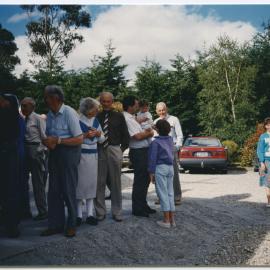 Crowd at commemorative tree planting