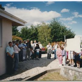 Crowd at commemorative tree-planting