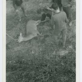 Bible Class members on a hunting trip to Waikaia