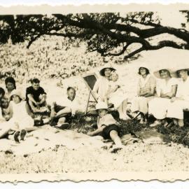 A service was held under a pohutakawa tree