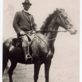 Rev. J. A. E. Preston on horseback