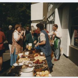 Viv Graham serving tea